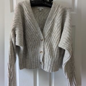 Topshop V-Neck Button-Up Sweater